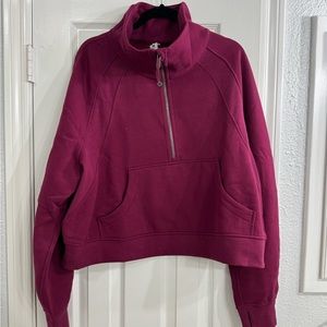 New, Women’s, Lululemon Oversized Funnel Neck Half Zip, XL/XXL, Color: Deep Luxe